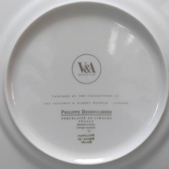 4 - Philippe Deshoulierres Kensington Fruit Porcelain Canape/Salad Plate Set V&A - Picture 7 of 7
